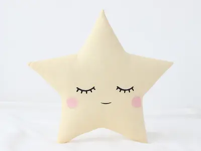 Star Pillow (7 colors) with Pink Cheeks
