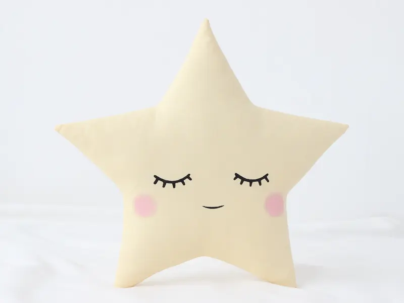 Star Pillow (7 colors) with Pink Cheeks