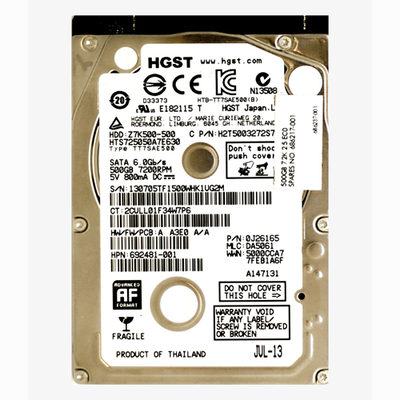 692481-001 HP 500GB 7200RPM SATA 6Gb/s 32MB Cache SFF 2.5-inch Hard Drive