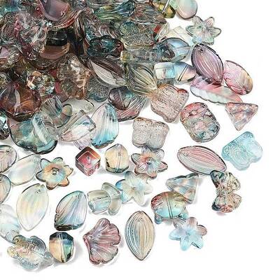 Gradient Color Transparent Glass Beads