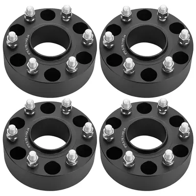 2 inches 1999+ Chevy Silverado GMC Sierra Cadillac 6X5.5 Wheel Spacers Hubcentric 4PCS - KSP Performance, Black
