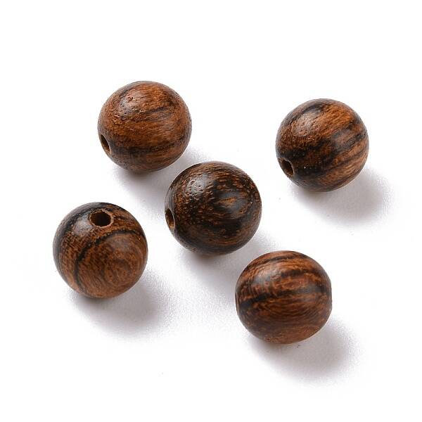 Round Tiger Skin Sandalwood Beads