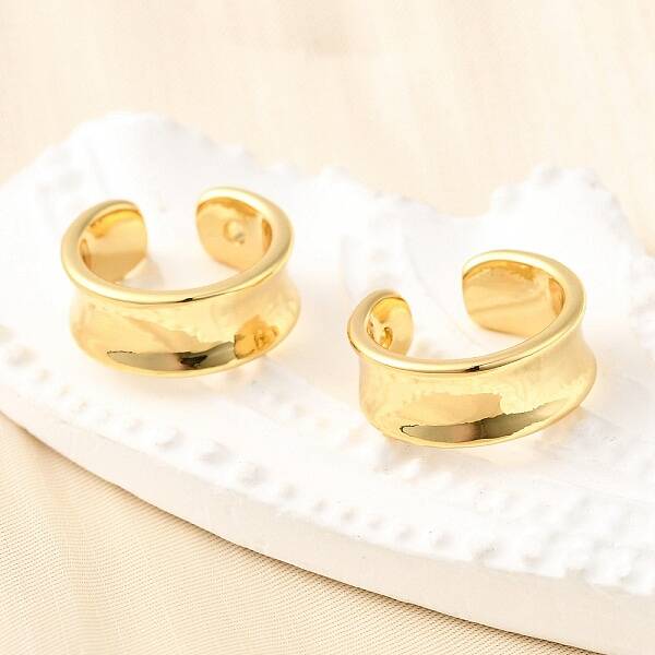 Brass Cuff Earrings
