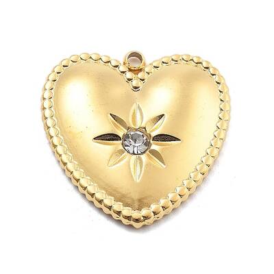 304 Stainless Steel Rhinestone Pendants