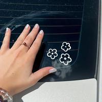 Cute Flower Pattern Car Mirror Sticker, Waterproof Car Mirror Decal, Car Exterior Decoration Accessories, Decorative Stickers...