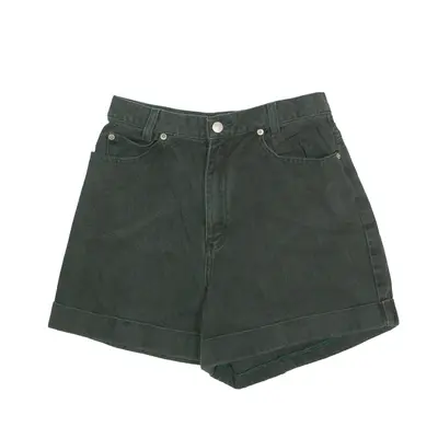 CENZA Denim Shorts Green Regular Womens XS W26