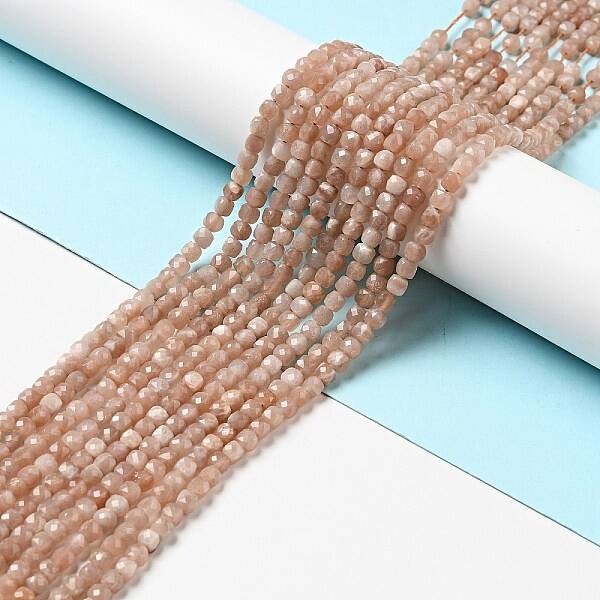 Natural Peach Moonstone Beads Strands