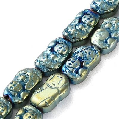 Electroplated Synthetic Non-magnetic Hematite Beads Strands