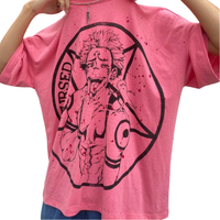 Sukuna Pink T-Shirt Jujutsu Kaisen Anime Graphic Tee for Fans