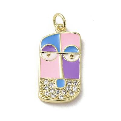 Brass Micro Pave Cubic Zirconia Pendants