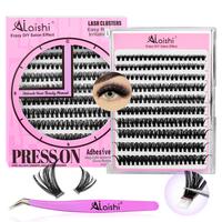 Ailaishi Glue-Free Eyelash Cluster – 10–18mm Short Comic-Style C-Curl Lashes | Waterproof DIY Lash Extensions for Girls |...