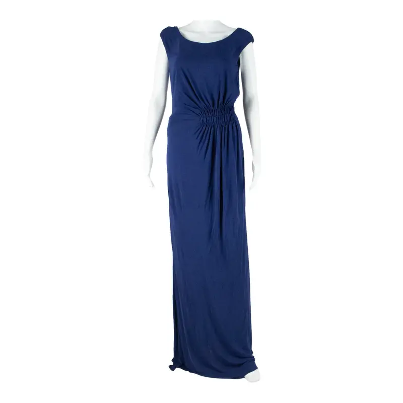 ISSA Womens Maxi Dress Blue Sleeveless Long UK 10