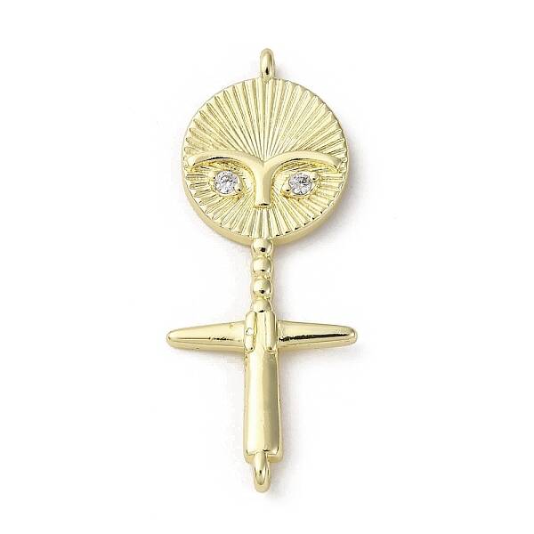 Brass Micro Pave Cubic Zirconia Pendants