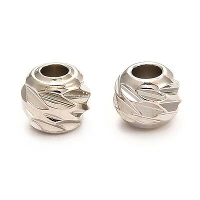 Brass Corrugated Beads