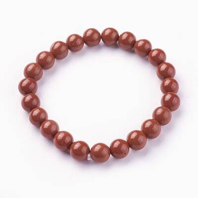 Natural Red Jasper Beads Stretch Bracelets