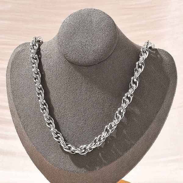 304 Stainless Steel Rope Chain Necklaces for Women Men