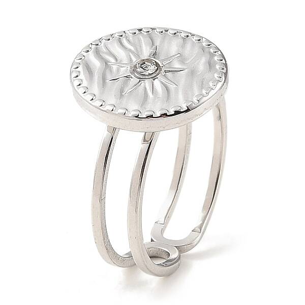 304 Stainless Steel Open Cuff Ring for Women