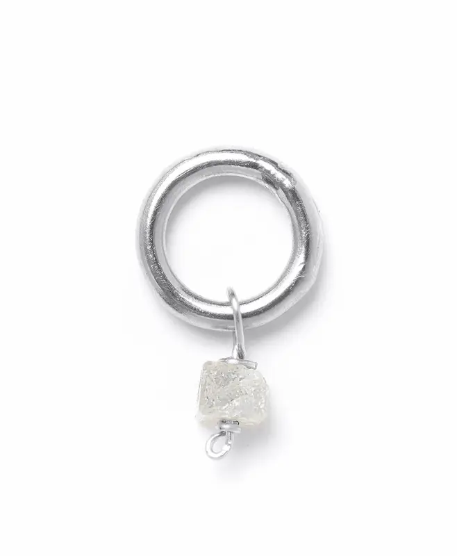 One Love Birthstone Charms | Metal Color: Silver | Month/Gemstone: April - Diamond