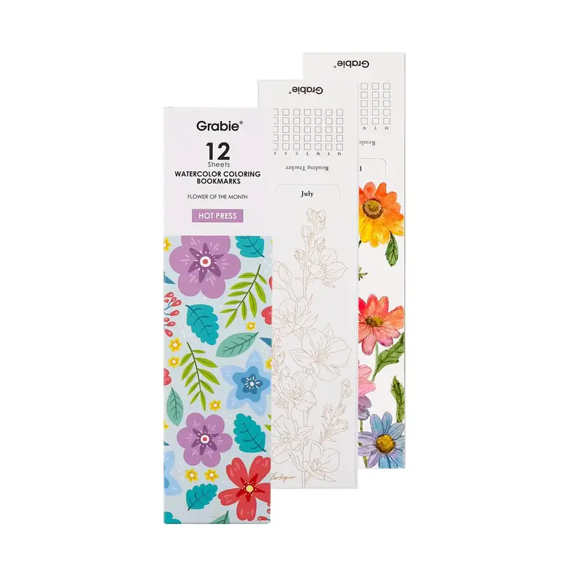 Grabie 12 Sheets 140LB Watercolor Coloring Bookmarks, TikTokShopRestock, FallFreshness