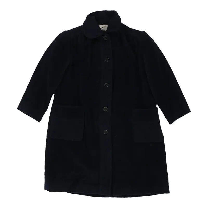 Age 10 Valentino Overcoat - Medium Blue Wool | Size: medium