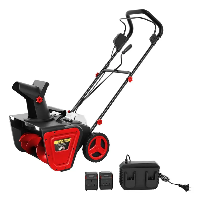 Garvee Cordless 20-Inch 20V Snow Blower with 4.0Ah Battery, 25 Ft Throw Distance, 180° Adjustable Chute, Lightweight & All-T...