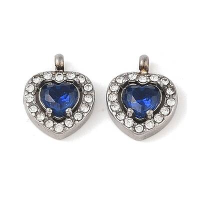 304 Stainless Steel Cubic Zirconia Pendants