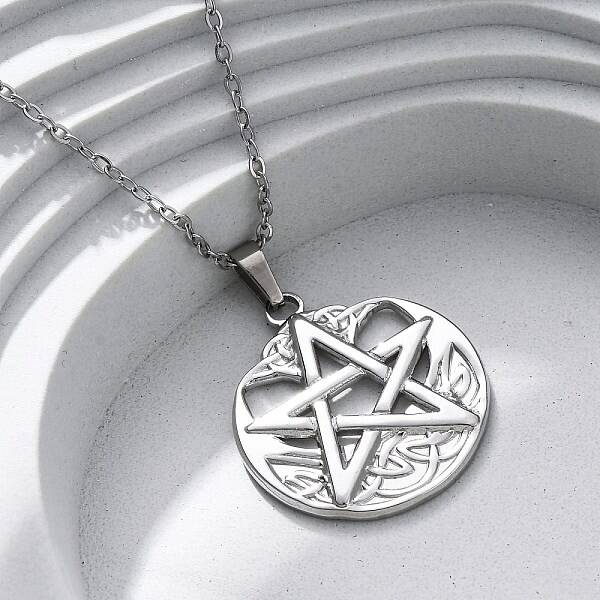 Viking Pentagram 304 Stainless Steel Pendant Necklaces