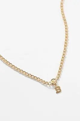 Rhett Initial Necklace | Metal Color: Gold | Style: B
