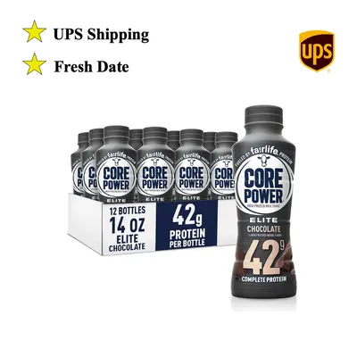 Core Power Fairlife Elite 42g High Protein Milk Shakes For kosher diet, Ready to Drink for Workout Recovery, Chocolate, 14 Fl...