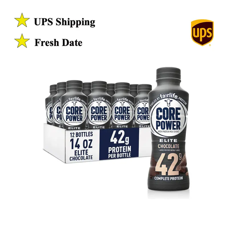 Core Power Fairlife Elite 42g High Protein Milk Shakes For kosher diet, Ready to Drink for Workout Recovery, Chocolate, 14 Fl...