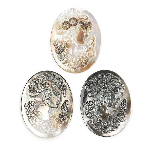 Natural Black Lip Shell Cabochons