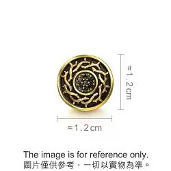 'Noir' 999 Gold Black Diamond Charm