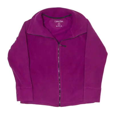 CALVIN KLEIN PERFORMANCE Fleece Jacket Purple Womens S