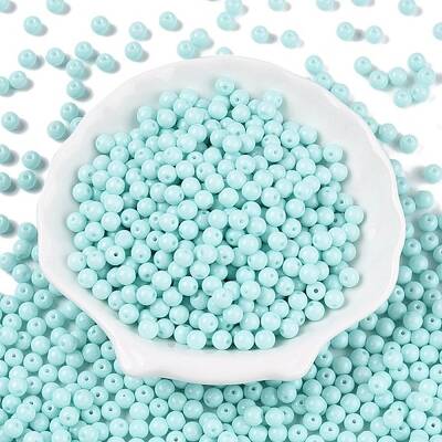 Opaque Baking Painted Glass Beads