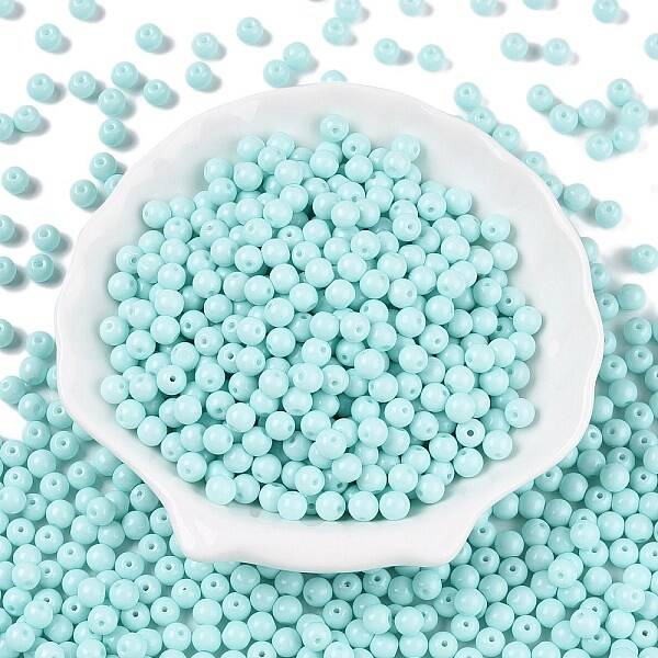 Opaque Baking Painted Glass Beads