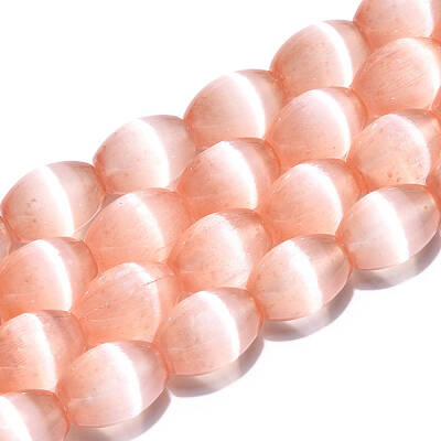 Dyed Natural Selenite Beads Strands