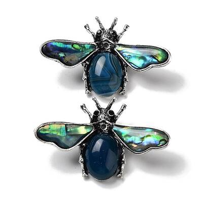 Tibetan Style Alloy Insect Brooches