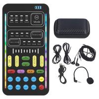 i9 Voice Changer Set Portable Handheld Microphone Voice Changer Compatible with Apple, Android, PS4/PS5/Xbox/PC