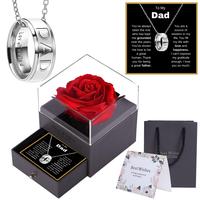 Men's Gift Set, 1 Set Stainless Steel Necklace/ring Set, Gift for Birthday, Gifts for Him, Gifts for Kids, Birthday Gift, Boy...