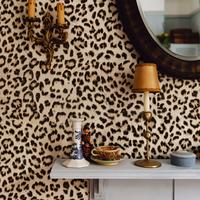 JiffDiff Leopard Print Peel and Stick Wallpaper, Waterproof Removable Self Adhesive Textured Wall Paper, Yellow Unique Funky ...
