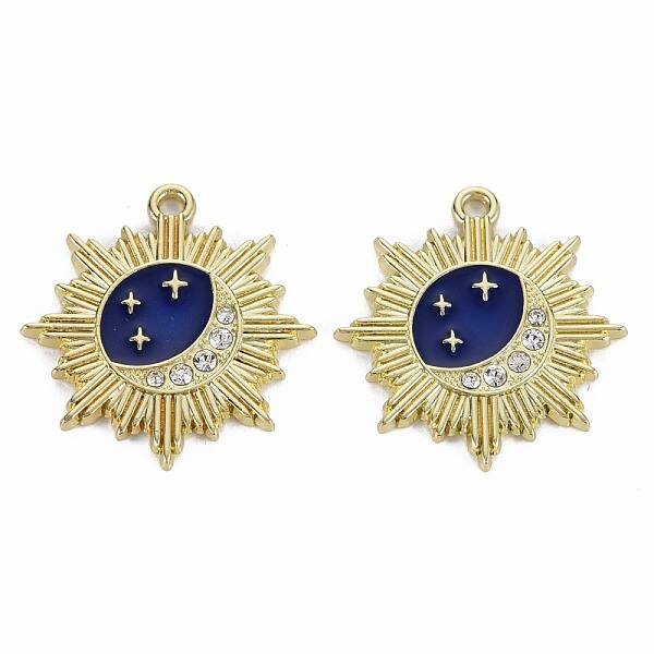 Rack Plating Alloy Crystal Rhinestone Pendants