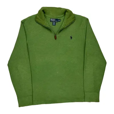 Polo By Ralph Lauren 1/4 Zip - Medium Green Cotton