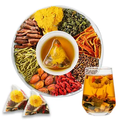 Goji Berry Chrysanthemum Tea -8 excellent raw material formulas ,10 grams*15 bags,Chrysanthemum; goji berry; dandelion; m...