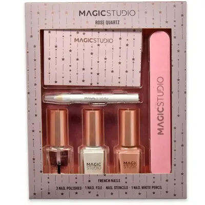 Rose quartz french nail set Magic studio
