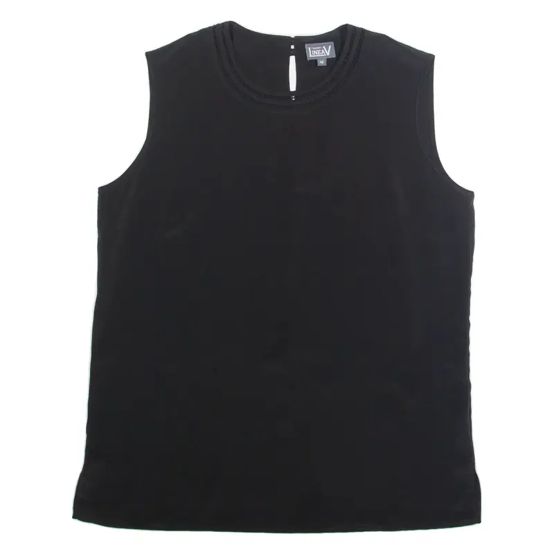 LINEAV Womens Top Black Sleeveless XL