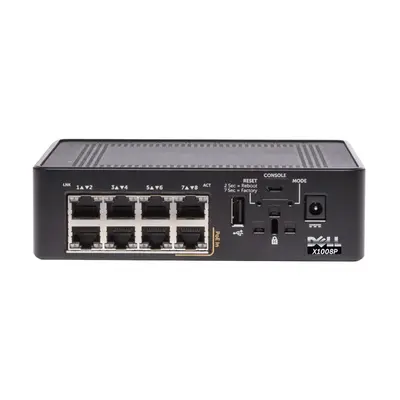 Y4C5X1008PNZ Dell X-Series X1008P 8 x 10/100/1000Base-T RJ-45 PoE Ports Layer 2 Managed Gigabit Ethernet Switch