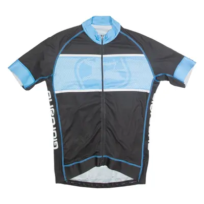 GIORDANA Cycling Zip Up Mens Jersey Blue High Neck L