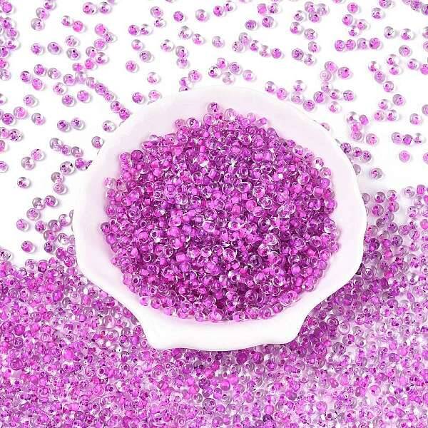 6/0 Inside Colours Transparent Glass Seed Beads