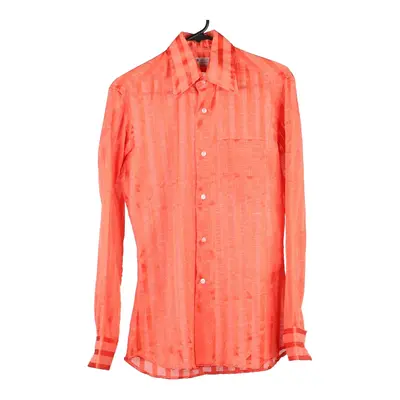 Gala Striped Shirt - Medium Orange Viscose Blend