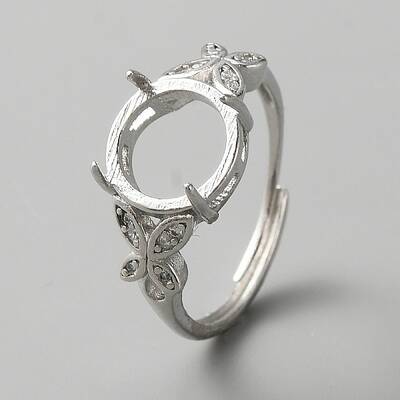 Adjustable Brass Solitaire Ring Settings